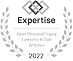 Award badge: Expertise 2022 Best Accident Lawyers in San Antonio.