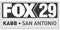 FOX 29 KABB San Antonio logo in black and white.