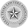 Texas Trial Lawyers Association logo with star emblem in gray.
